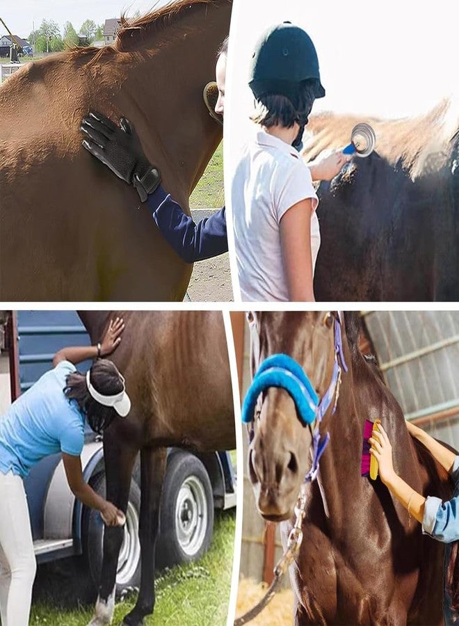 La La Pet® Grooming Kit with Bag - 11Pcs Brush Set for Horse Cleaning, Care and Tack Room Supplies - Image 2